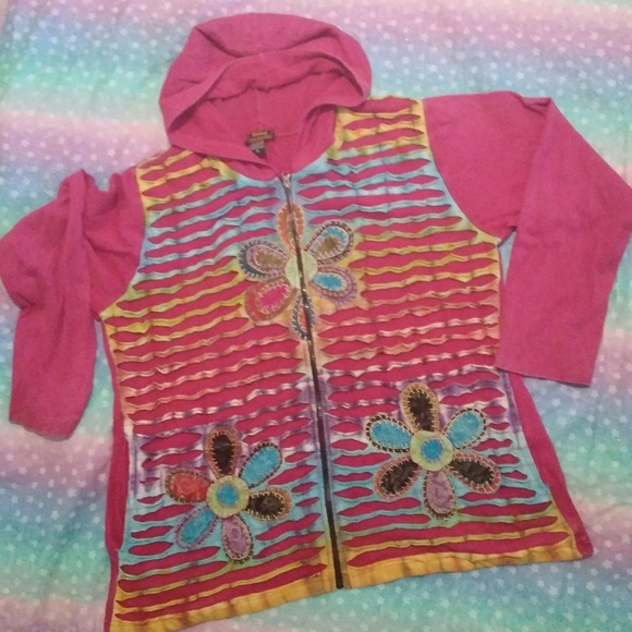 Jackets & Blazers - Fun Zip Front tie dye Hoodie